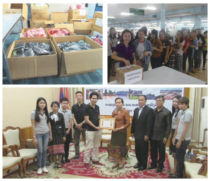 (Laos) Donating Relief Money and Supplies