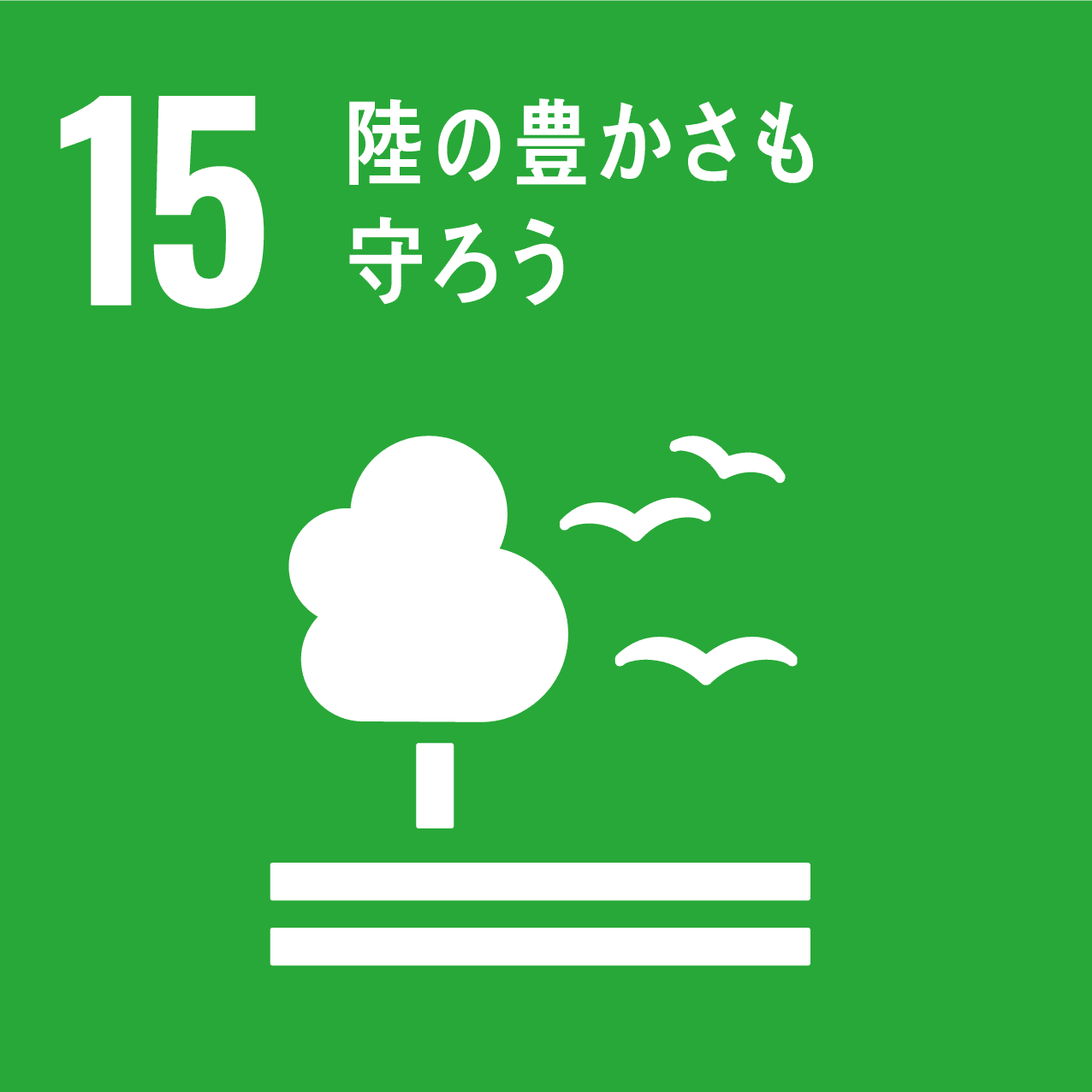 SDGsゴール15 陸域生態系の保護、回復、持続可能な利用の推進、持続可能な森林の経営、 砂漠化への対処、ならびに土地の劣化の阻止・回復及び生物多様性の損失を阻止する